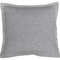 Schlafgut Uni-Jersey Melange Bettwäsche Kissenbezug einzeln 40x40 cm | graphit - grau