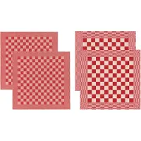 DDDDD Kombi-Set Barbeque Red 2 Küchentücher + 2 Geschirrtücher-60 x 65 cm