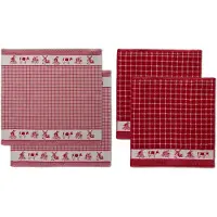 DDDDD Combiset Dutchie Rot Küchentuch Geschirrtuch (Baumwolle)