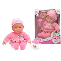Toi-Toys Babypuppe mit Fläschchen in Fensterkarton 2-var.