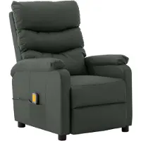 vidaXL Massagesessel Grau Kunstleder