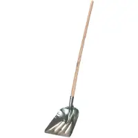 Kerbl Aluminium Schnee- und Getreideschaufel mit Stiel, stabil und langlebig, 41x33cm - ohne Stoßkante