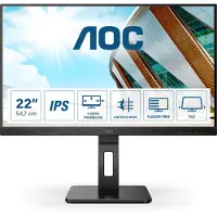 AOC P2 22P2Q, 54,6 cm (21.5"), 1920 x 1080 Pixel, Full HD, LED, 4 ms, Schwarz