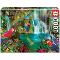 Educa Puzzle 9218457 - Tropical Parrots - 1000 Teile Puzzle