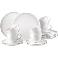 Ritzenhoff & Breker Kaffeeservice Skagen, 18-teilig aus Porzellan, spülmaschinenfest, Set bestehend aus: