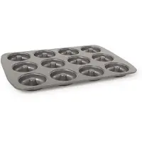 Birkmann Backblech für Donuts - - EINFACH BACKEN - Kohlenstoffstahl - Antihaftbeschichtung - 12 Formen - Ø7cm, 37 x 26 x 2 cm