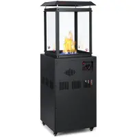 Blumfeldt Flagranti Gasheizstrahler 8kW Gasflasche bis 11kg Edelstahl Schwarz