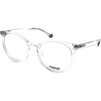 Polaroid PLD D379 Damen-Brille inkl. Gläser Vollrand Rund Kunststoff-Gestell 53/18/145, transparent