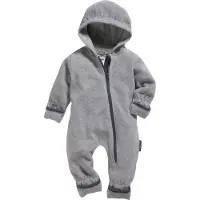 Playshoes Fleece-Overall meliert in Grau/Melange | Gr.: 86