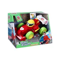 BB Junior - Spielzeugauto - Push & Glow Formula Fun (rot) Auto Kinder Rennwagen