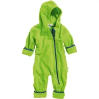 Playshoes Fleece-Overall farblich abgesetzt in Grün | Gr.: 92