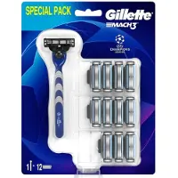 Gillette Mach3 Reg Rasierer + 12 Köpfe