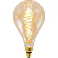 LumenXL Filamentlampe LED dimmbar 8,5 Watt Amberglas Croissant-Spirale 160 mm