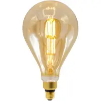 LumenXL Filamentlampe LED dimmbar 10 Watt Amberglas Doppeldecker 160 mm