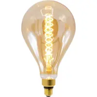 LumenXL Filamentlampe LED dimmbar 8,5 Watt Amberglas DNA-Spirale 160 mm