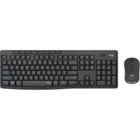Logitech MK295 Silent, Volle Größe (100%), Kabellos, RF Wireless, AZERTY, Graphit, Maus enthalten