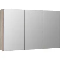 Differnz Spiegelschrank Reno 120 x 18 x 70 cm eiche 3-türig