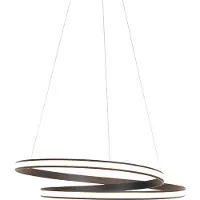 QAZQA Moderne Hängelampe schwarz 74 cm inkl. LED - Rowan
