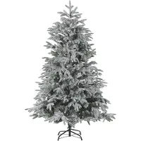 Shumee Weihnachtsbaum 180 cm Weiß Schneebedeckt mit Kunstschnee und Ständer Weihnachtszeit/ Weihnachten/ Wohnzimmer Modern