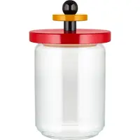 Alessi Twergi - Vorratsglas mit Holzdeckel 100 cl, rot, Glas