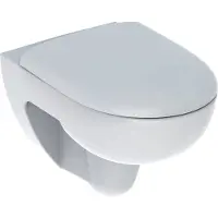 Geberit Renova Wand Tiefspüler, Rimfree mit WC-Sitz, weiss 500801001