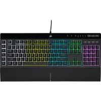 Corsair K55 RGB PRO, Volle Größe (100%), Kabelgebunden, USB, QWERTY, RGB-LED, Schwarz