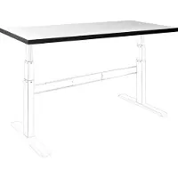Celexon HPL Tischplatte 150 x 75 cm, weiß