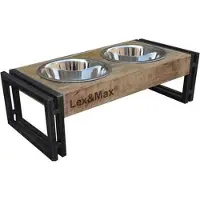 Lex & Max Futtermittel Oslo – Futternapf – 54 x 24 x 16 cm – Ø17 cm – Edels