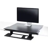 Ergotron WorkFit TX Schreibtischerhöhung, höhenverstellbare Monitorablage/Arbeitsfläche & höhenverstellbare Tastaturablage, bis 18,2 kg, schwarz