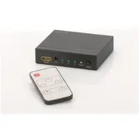 Digitus 4K HDMI Switch, 3x1, HDMI, Schwarz, 30 Hz, Status, 4096 x 2160 Pixel, Full HD