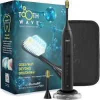 Silk'n ToothWave, Erwachsener, Vibrierende Zahnbürste, Schwarz, 48000 Bewegungen pro Minute, 2 min, Schwarz