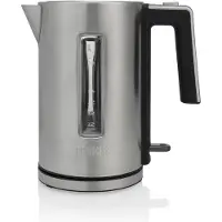 Princess 236046 Schnellkoch-Wasserkocher, 1,7 l, 3000 W, Schwarz, Edelstahl, Edelstahl, Wasserstandsanzeige, Überhitzungsschutz