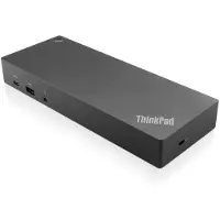 Lenovo 40AF0135UK, Kabelgebunden, USB 3.2 Gen 1 (3.1 Gen 1) Type-C, 3,5 mm, 10,100,1000 Mbit/s, Schwarz, 10 Gbit/s
