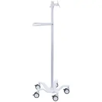 Ergotron Pole Cart - Wagen für LCD-Display/Tablet - hochweiss - Bildschirmgrösse: bis zu 61