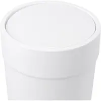SmartaSaker Bath Touch Mülleimer mit Deckel, Abfalleimer, Müllsammler, Papierkorb, Soft Touch Kunststoff, Weiß, 023269660