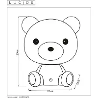 Lucide Nachtlicht Dodo Bear Kinderzimmer weiß