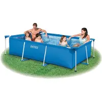 Intex Familienpool 300x200x75cm, blau, Fassungsvermögen: 3.843 Liter bei 90%