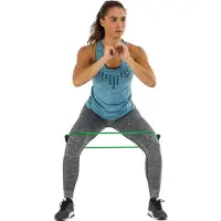 Tunturi 3er Set Fitnessbänder mit Griffen, 140 cm 40 cm 20 cm, Widerstandbänder, Suspension Trainer, Mittel,