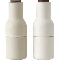 Audo Copenhagen Designer Keramik-Salz- & Pfeffermühle Bottle Grinder mit Walnussholzdeckel