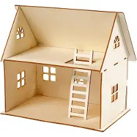 Adlibris Doll house construction, Bastelset für Kinder, Sperrholz, Braun, 1 Stück(e)