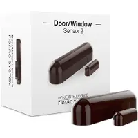 Fibaro Tür- und Fensterkontakt mit Temperatursensor dunkelbraun - Kompatibel mit SMART HOME by hornbach