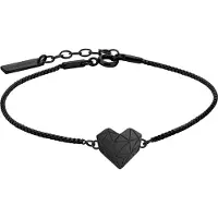 Liebeskind berlin Armband "Schmuck Geschenk Edelstahl Armkette Herz", schwarz, Armbänder, Damen, 20cm, Edelstahl, Armband