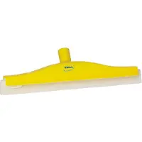 Vikan Bodenabzieher Classic - Flexibler Hals - 40 cm Gelb - Hygienische Bodenreinigung mit austauschbarer Kassette