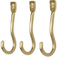 Ferm Living Handtuchhaken Curvature Brass (3er-Set)