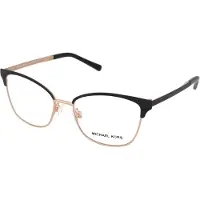 Michael Kors MK3012 Damen-Brille inkl. Gläser Vollrand Butterfly Metall-Gestell 51/17/135, schwarz