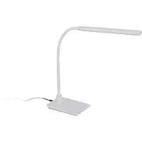 Eglo LED Tischlampe Laroa, Tischleuchte mit Touch, dimmbar in Stufen, Schreibtischlampe aus Kunststoff in Weiß, LED Bürolampe neutralweiß
