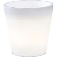 Konstsmide Assisi LED Pflanzentopf klein weiss, 3000K, 30lm, 15x2,4W, 12V/240V, Kunststoff, 7453-000
