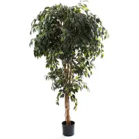 Mica Kunstpflanze Ficus grün im Topf 180 x 100 cm GLO660754763