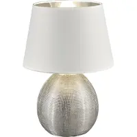 TRIO - Tischlampe LUXOR - Silber - 24x24x35 cm