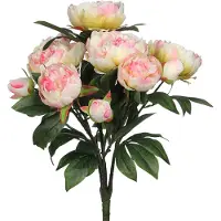 Mica Decorations Pfingstrose Künstlicher Blumenstrauß - H55 x Ø40 cm - Hellrosa